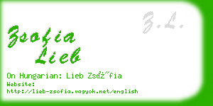 zsofia lieb business card